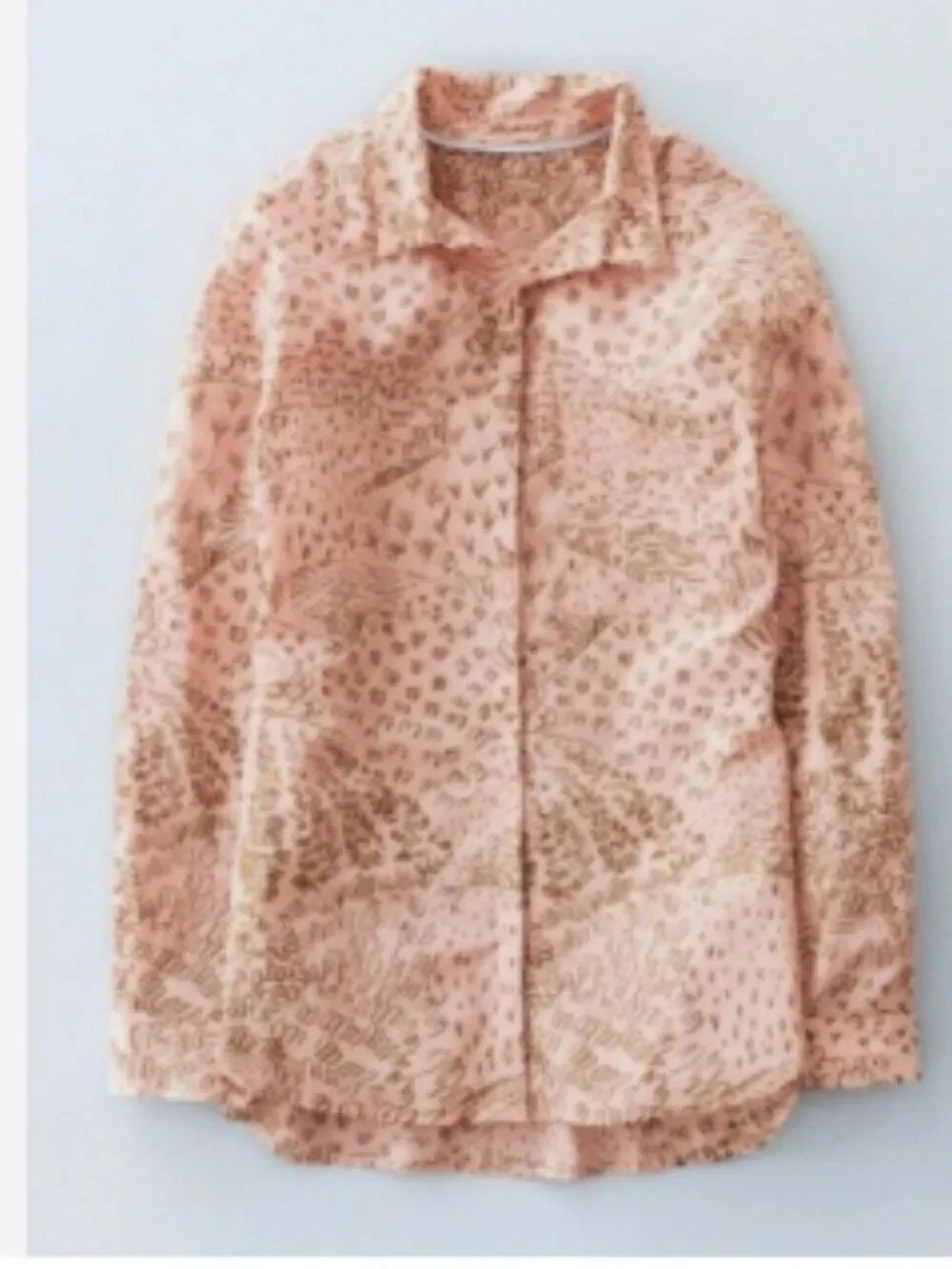 EUC BODEN 100% Cotton Light Pink Printed Button-Up Shirt Size 10R